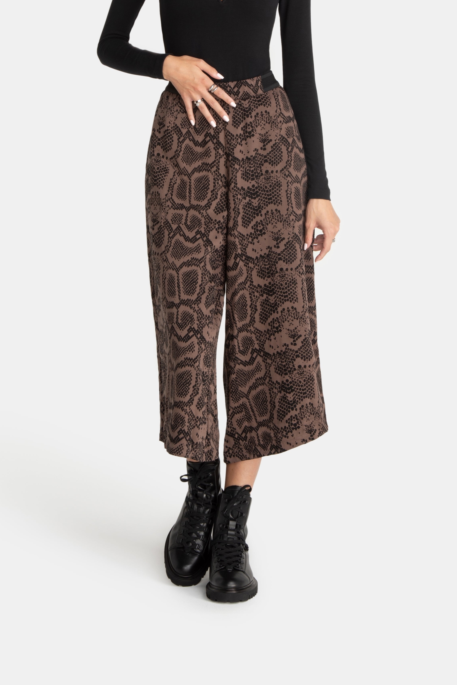 LOVJOI Damen vegan Culotte Tavira Brown Python