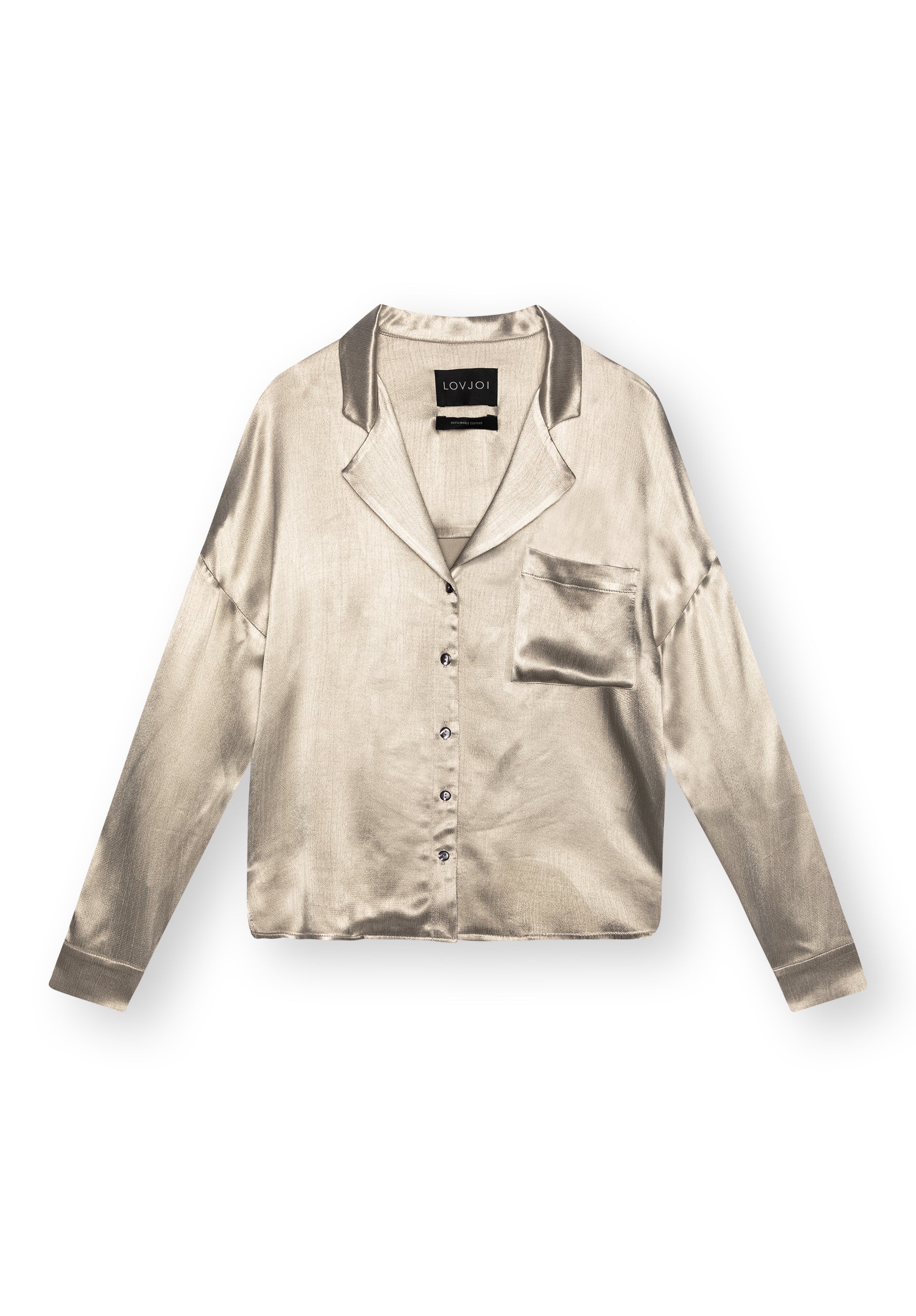 LOVJOI womens vegan Blouse Cayssie Lunar Grey