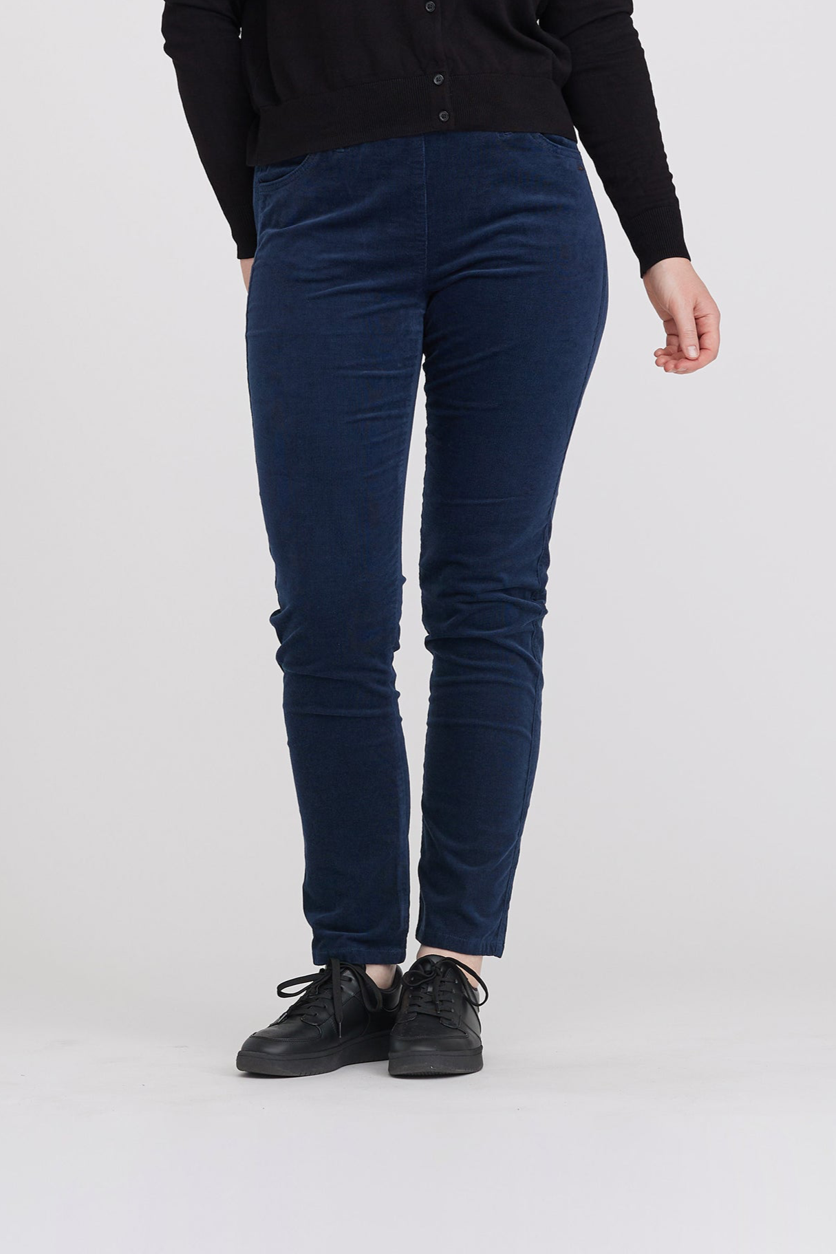 LAURIE Damen vegan Hose Kelly Corduroy Medium Length Navy
