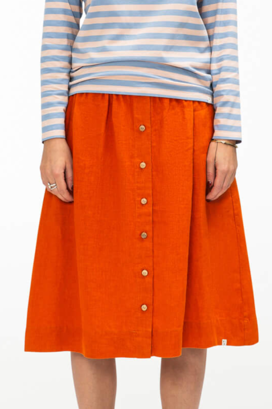 Image of MATONA dames vegan Midi-Rok Squash Orange