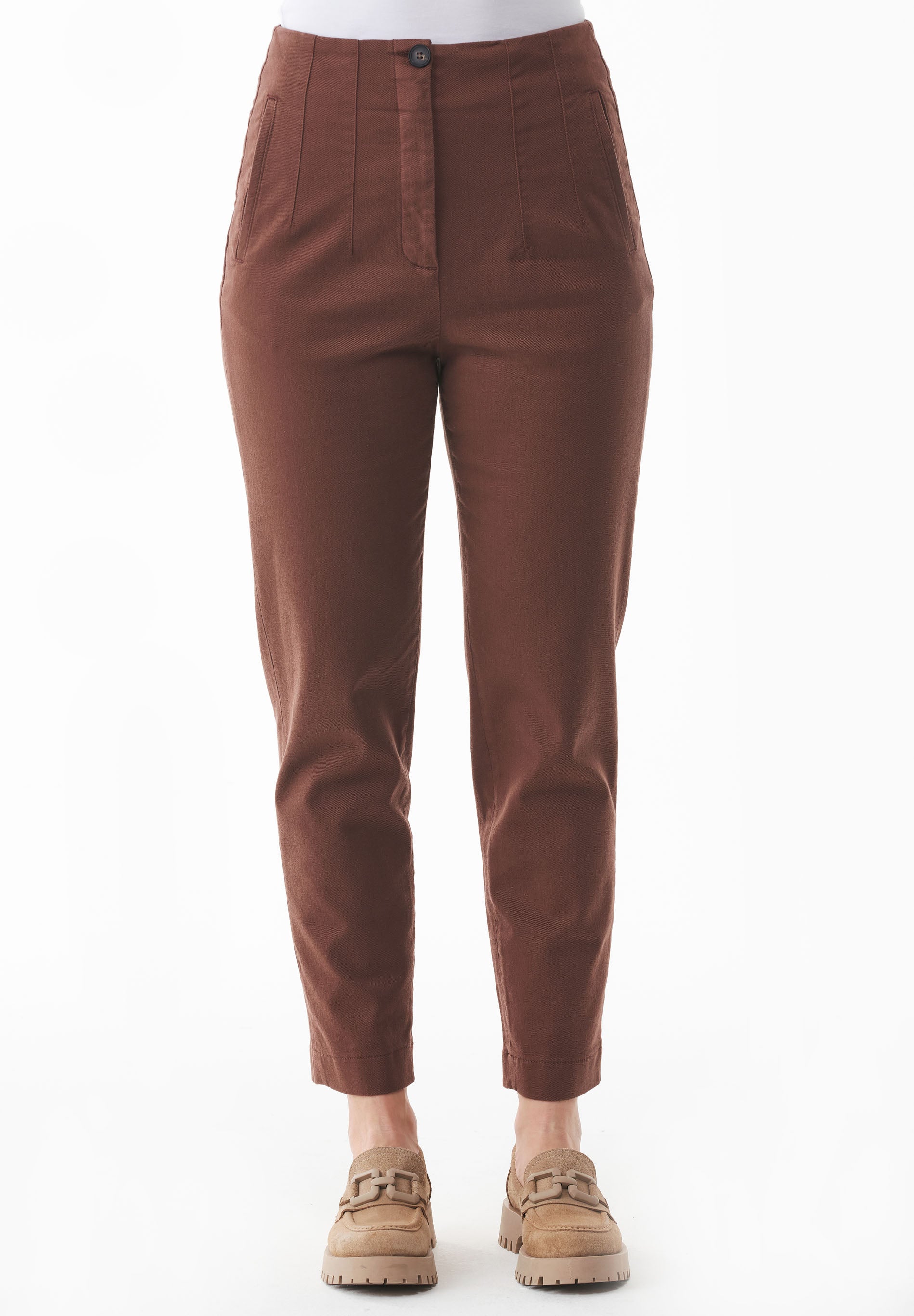 89524 - Damen vegan Hose Kakaobraun