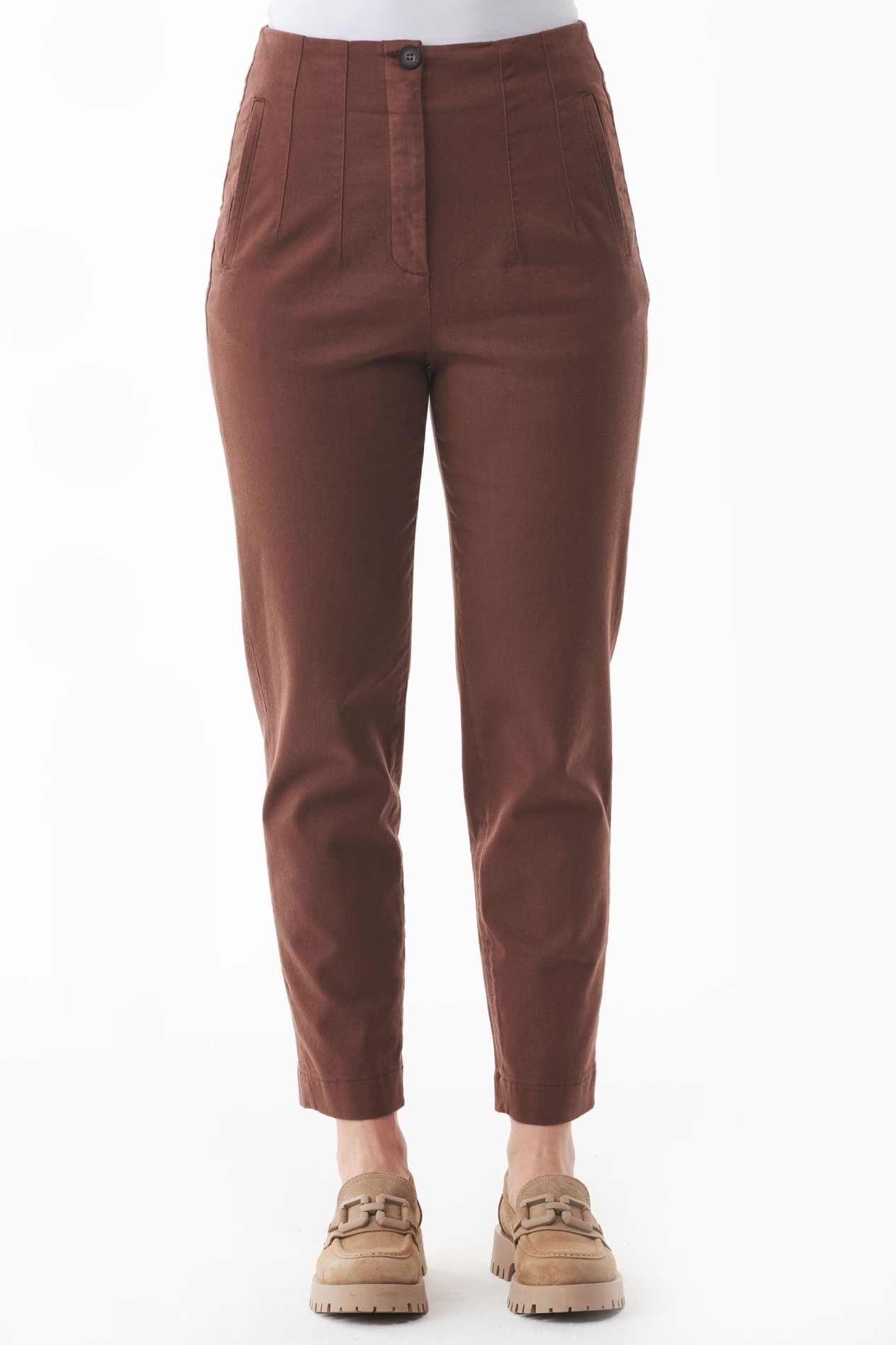 ORGANICATION Damen vegan Hose Kakaobraun