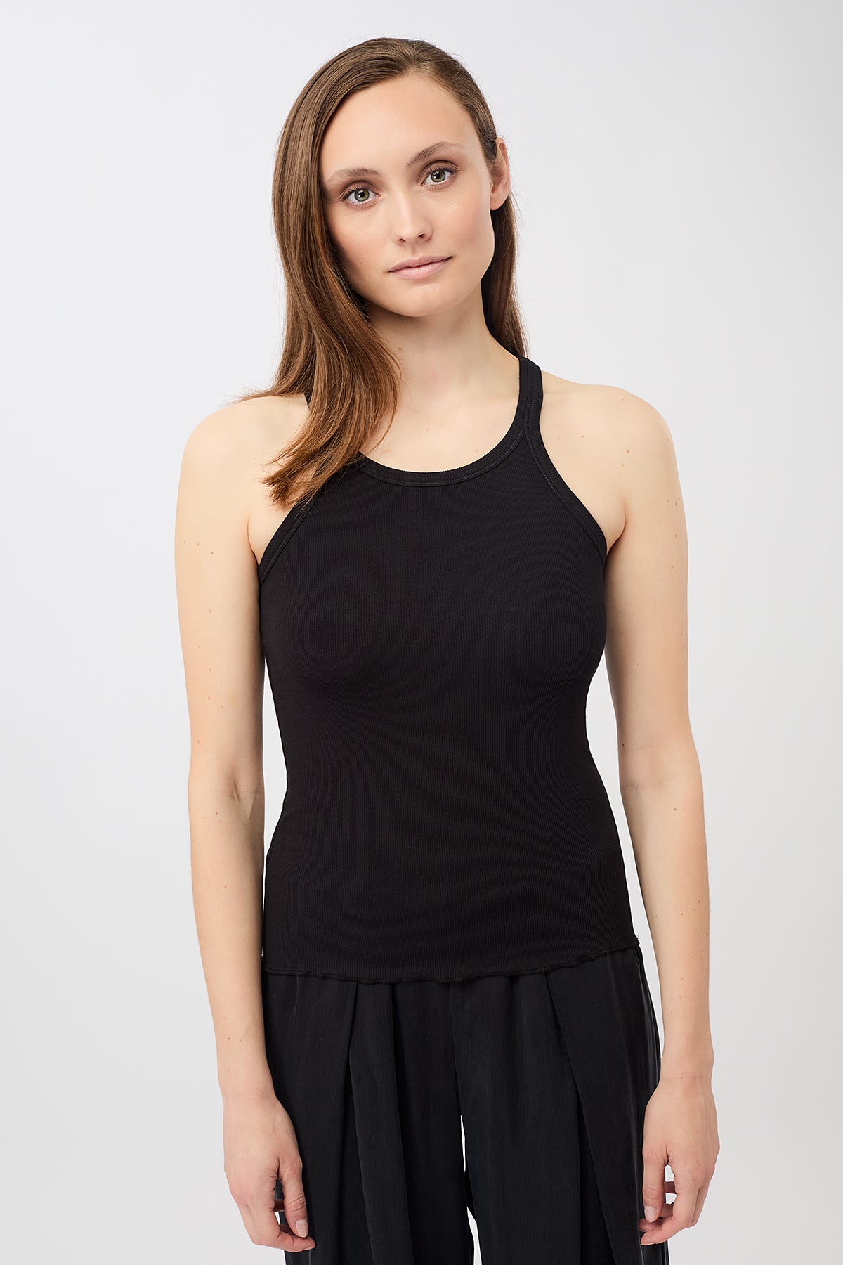Mandala Damen vegan Tank Top Gerippt Schwarz