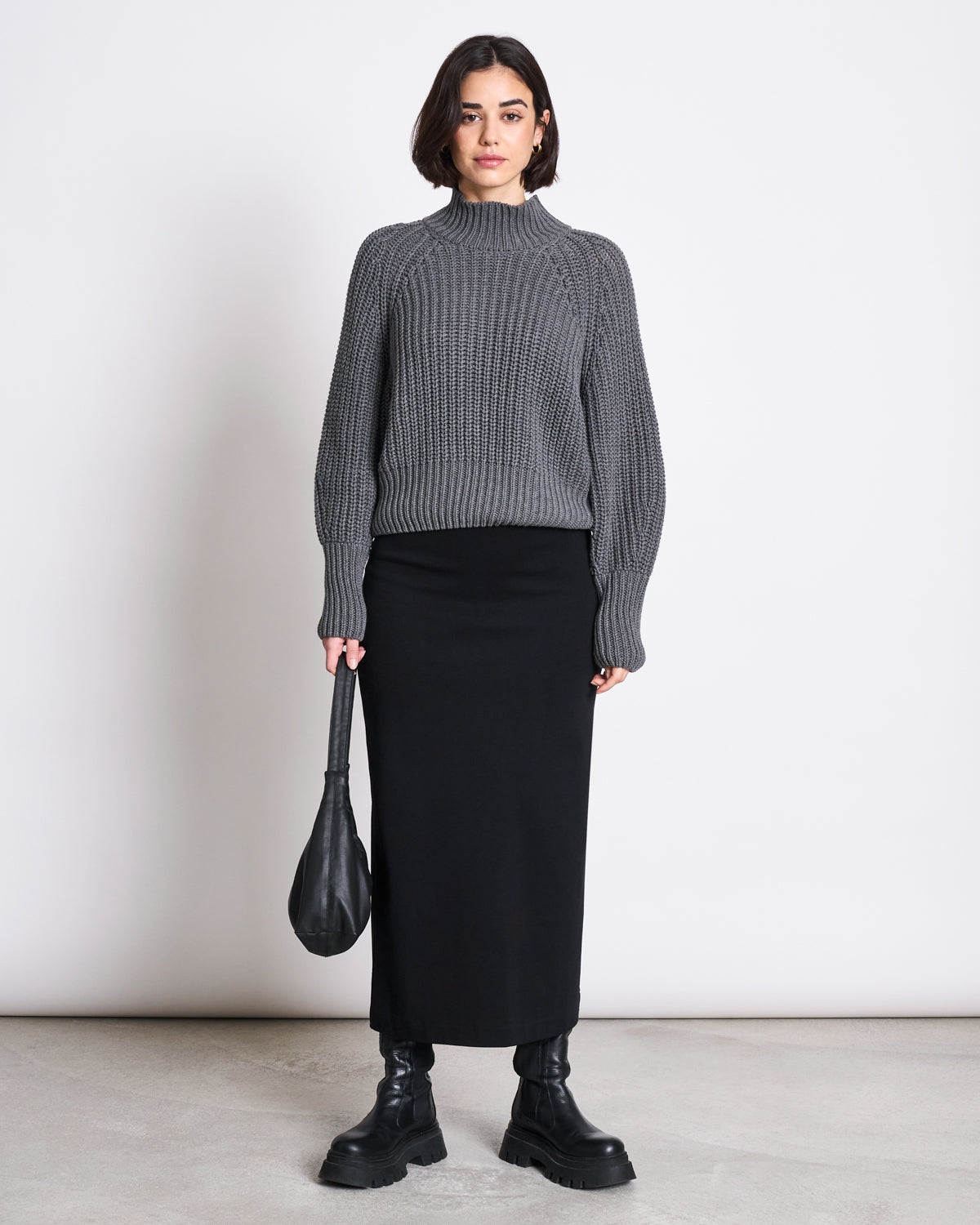 JAN 'N JUNE womens vegan Skirt Burnita Black