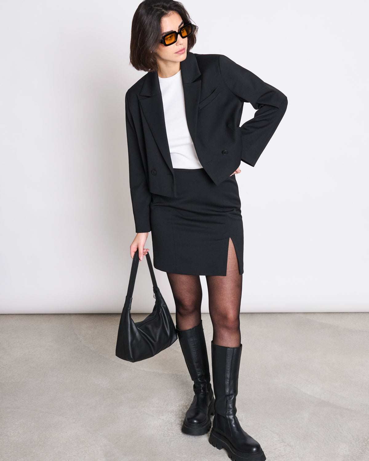 JAN 'N JUNE womens vegan Skirt Mini Ainoha Black