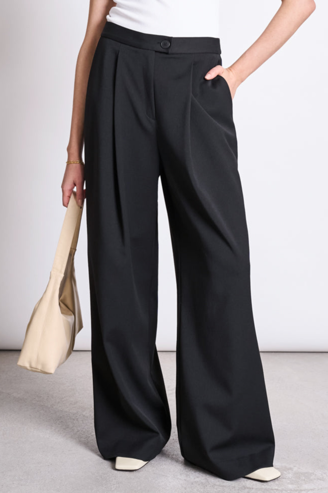 Image of JAN 'N JUNE dames vegan Broek Wijd Giza Zwart