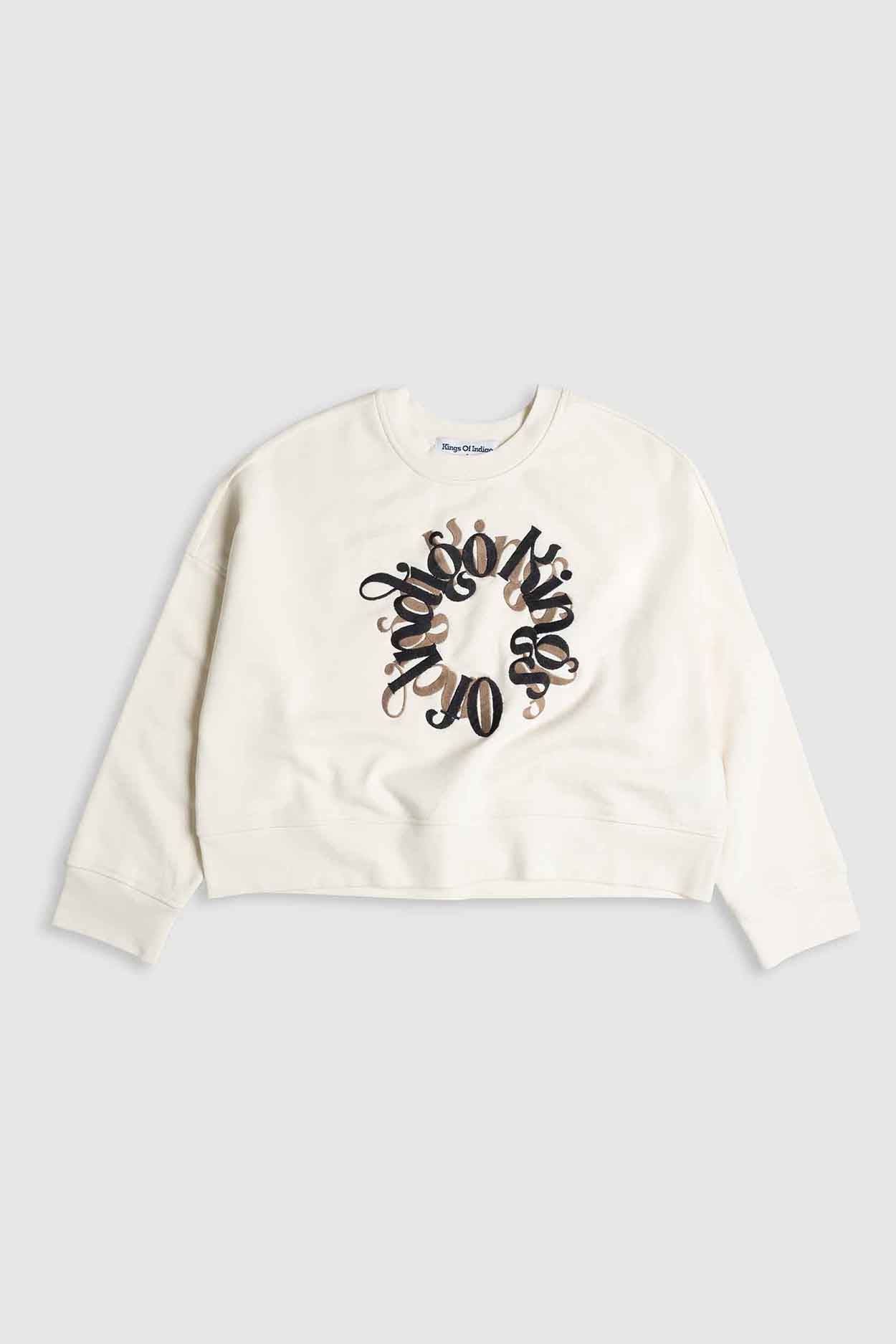 Kings of Indigo womens vegan Sweatshirt Mira Non Dyed Circle Cream