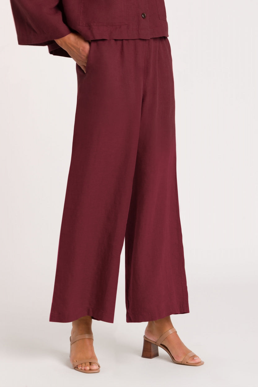Kings of Indigo womens vegan Pants Hazel Ruby Wine