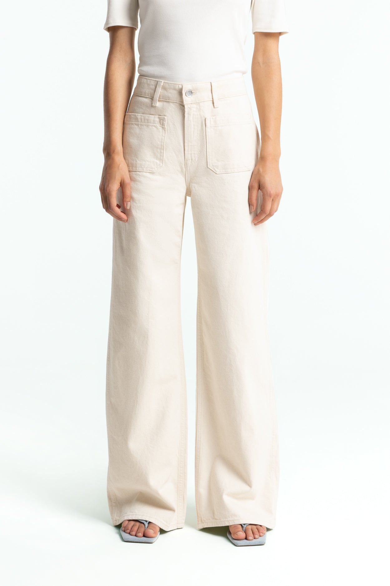 Image of Kings of Indigo dames vegan Broek Jane Sailor Ecru