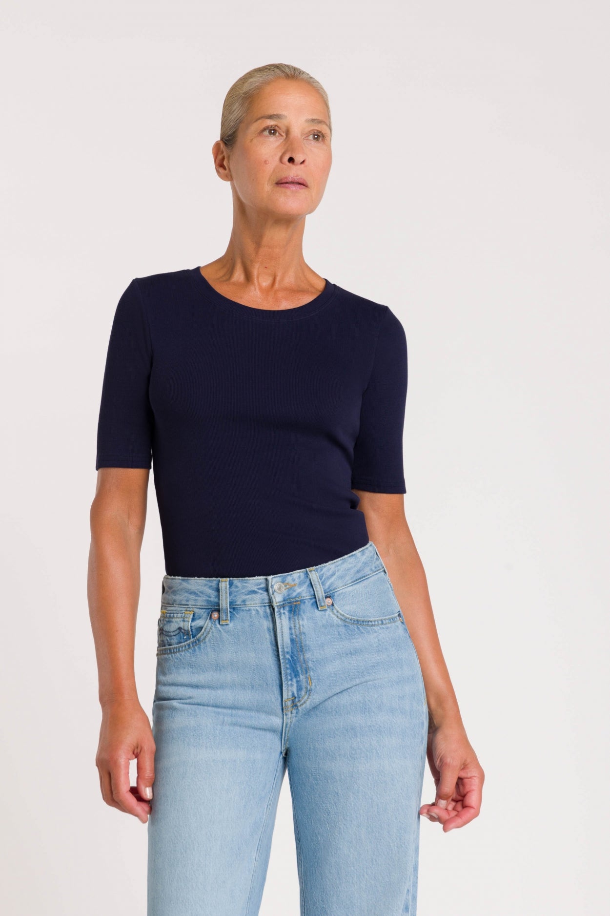 Kings Of Indigo Damen vegan T-Shirt Rina Peacoat Navy