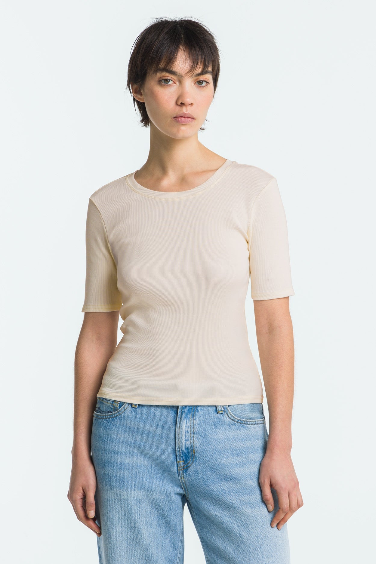 Image of Kings of Indigo dames vegan T-Shirt Rina Gebroken Wit