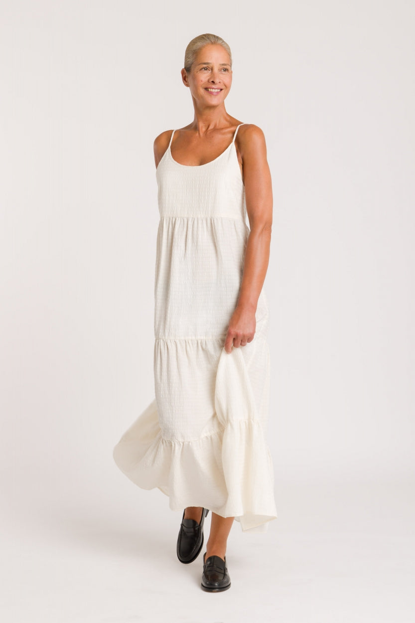 Kings of Indigo womens vegan Dress Jito Off White