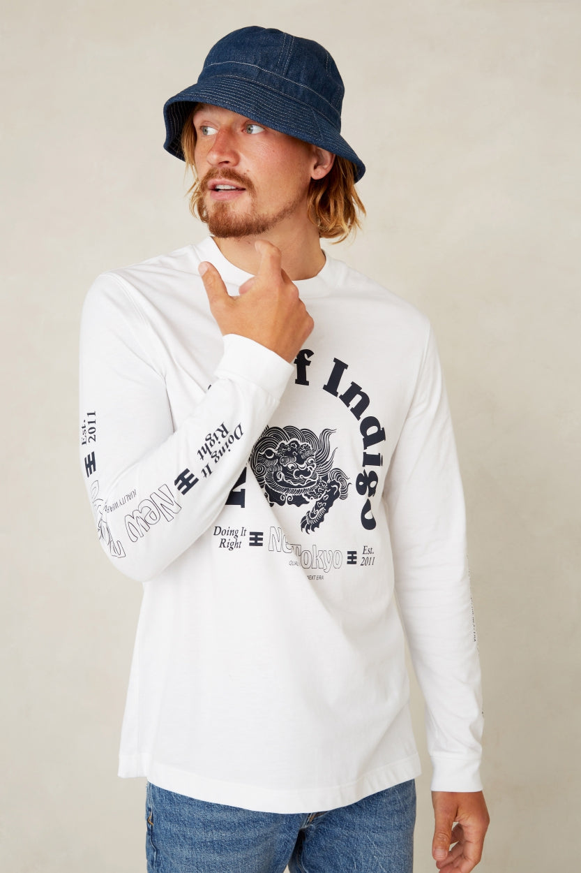 Kings Of Indigo Herren vegan Longsleeve Conri WeiÃŸ Shishi