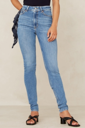 Kings Of Indigo Damen vegan Jeans High Christina Journey Used Hellblau