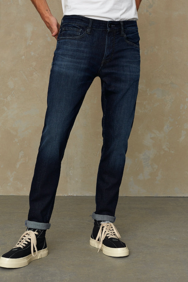 Kings Of Indigo Herren vegan Jeans Charles Dark Used Navy