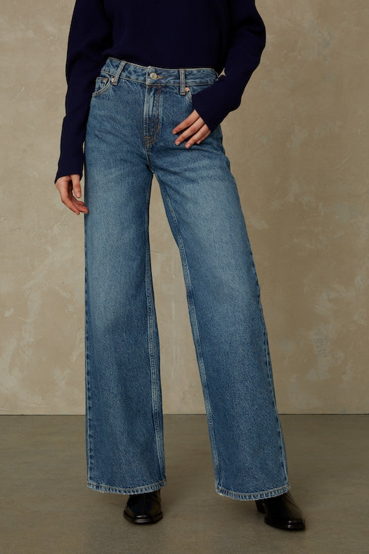 Kings Of Indigo Damen vegan Jeans Jane Used Blau