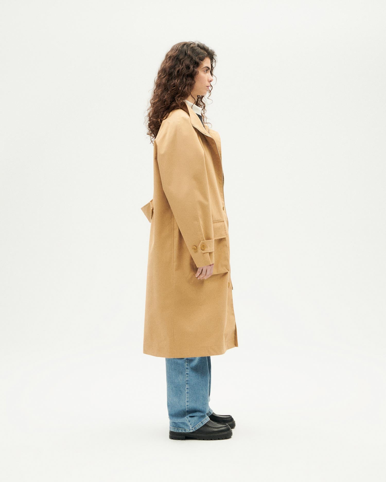 Thinking MU womens vegan Jacket Unisex Riley Beige