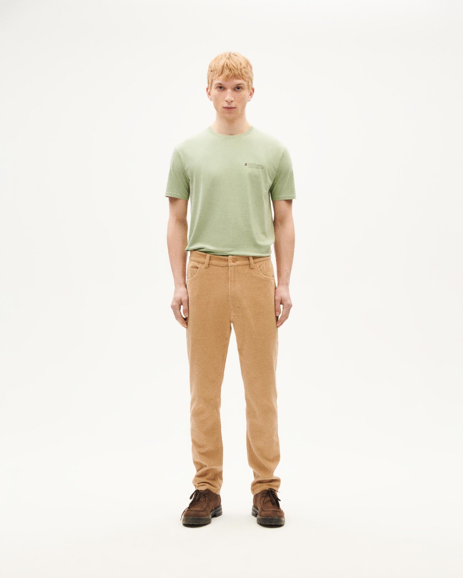 90391 - Thinking MU Herren vegan Hose Aus Cord Mit 5 Taschen Beige