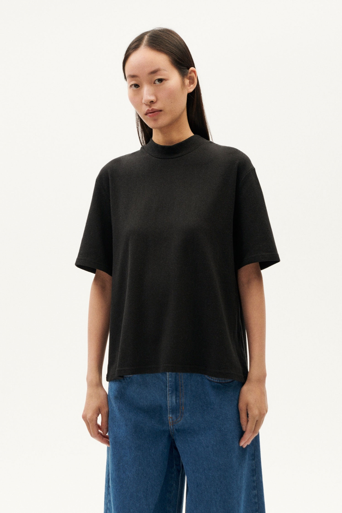 Thinking mu Damen vegan T-Shirt Aidin Hanf Schwarz