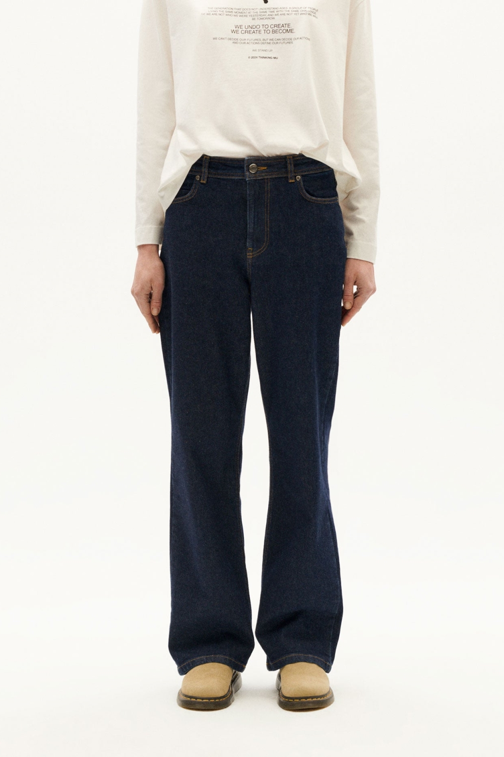 78382 - Thinking MU Damen vegan Jeans Dark Clean Denim Theresa