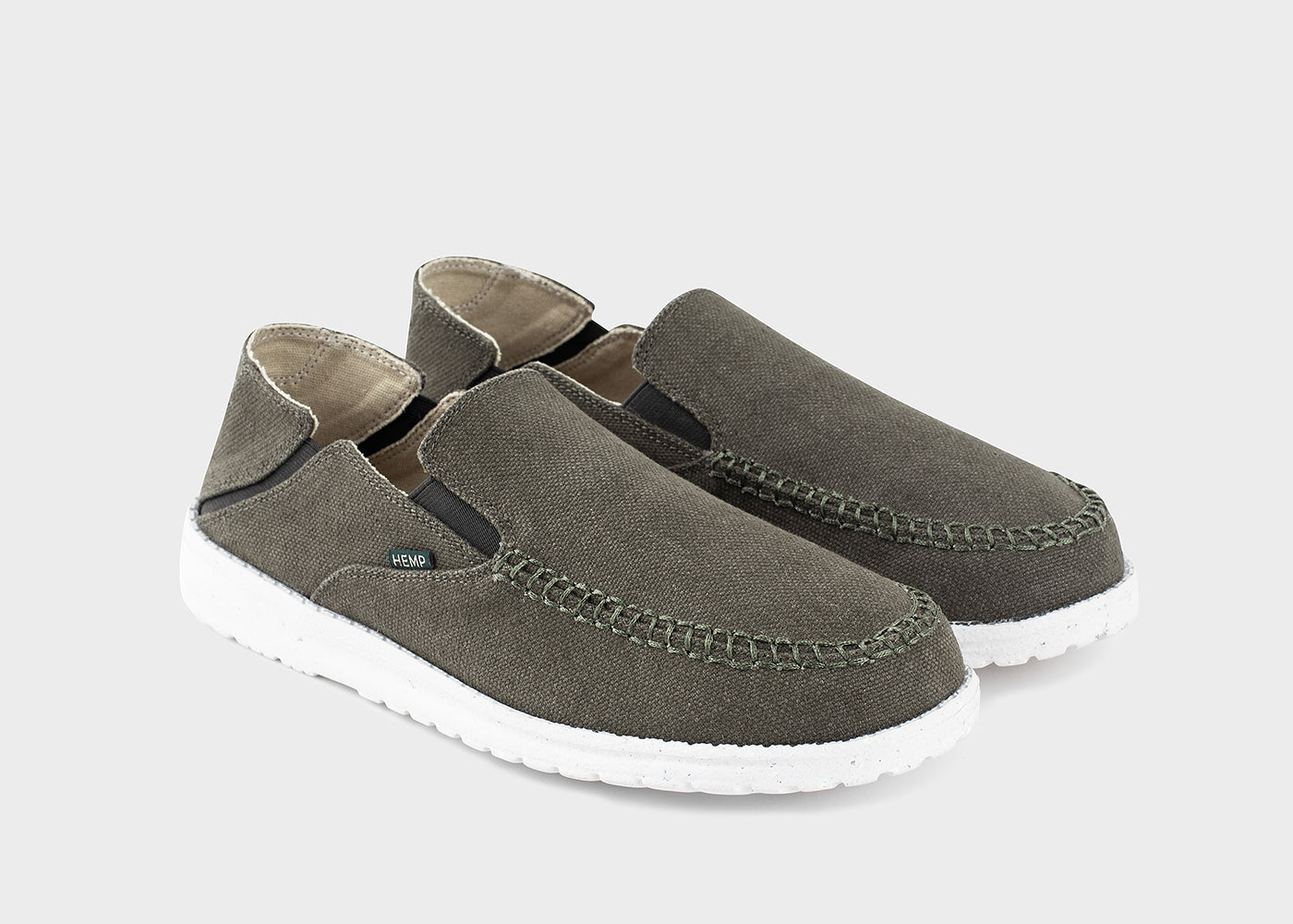 8000kicks EU men vegan Slip-On Men Sunslide Hemp Dark Green