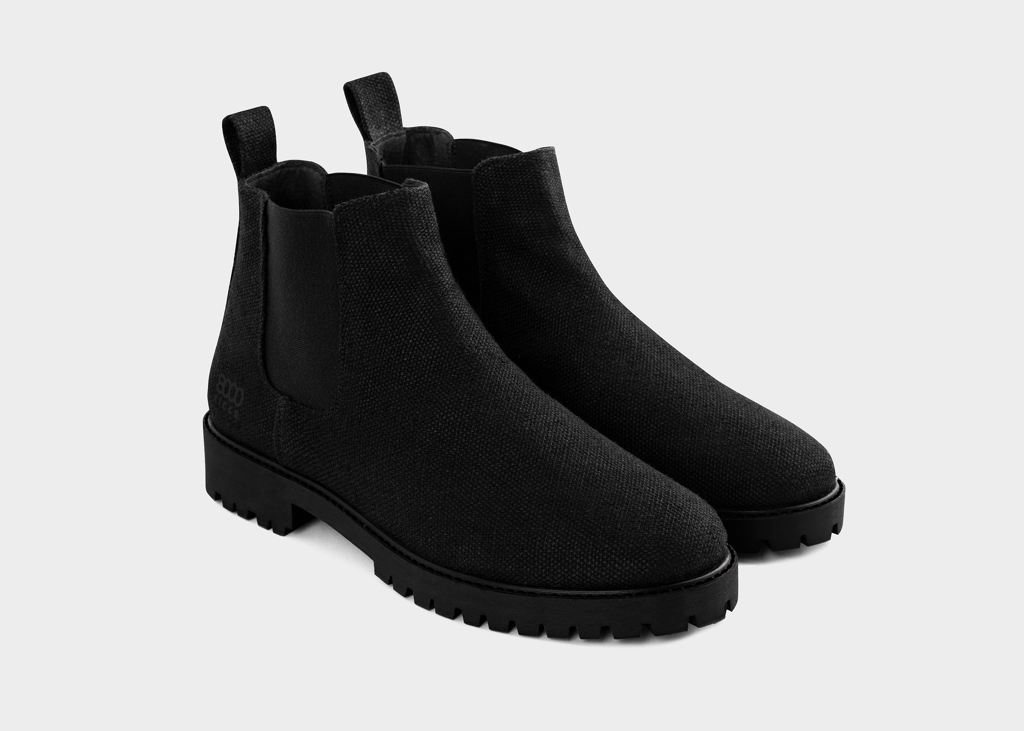 8000kicks EU men vegan Boots Men The Crossover Hemp Black