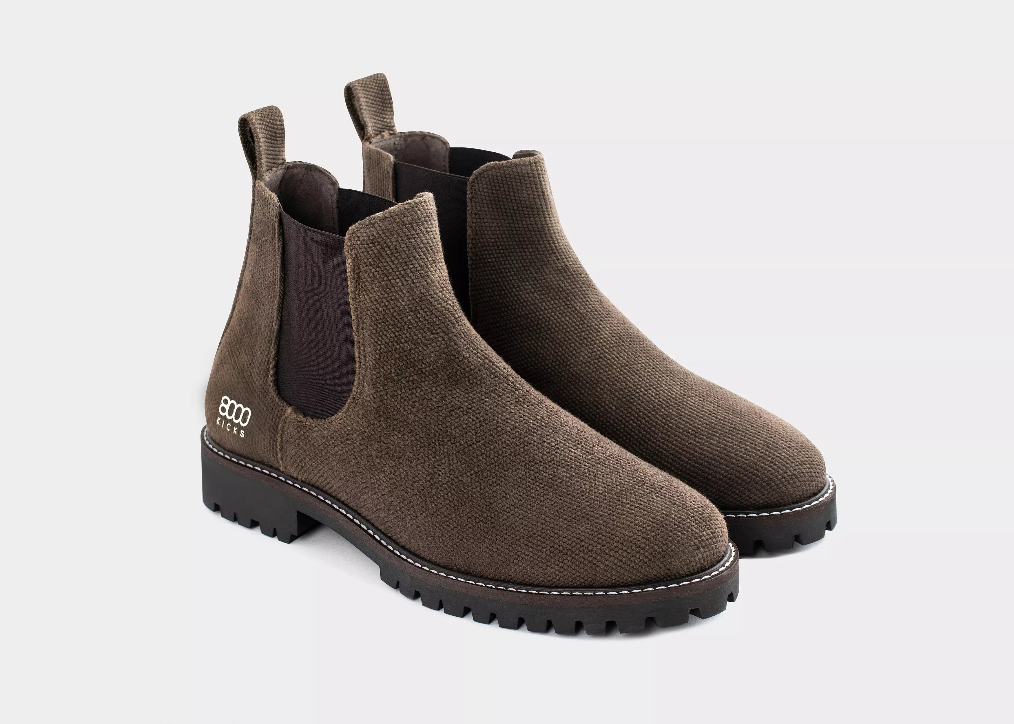 8000kicks EU womens vegan Boots Women The Crossover Hemp Dark Brown