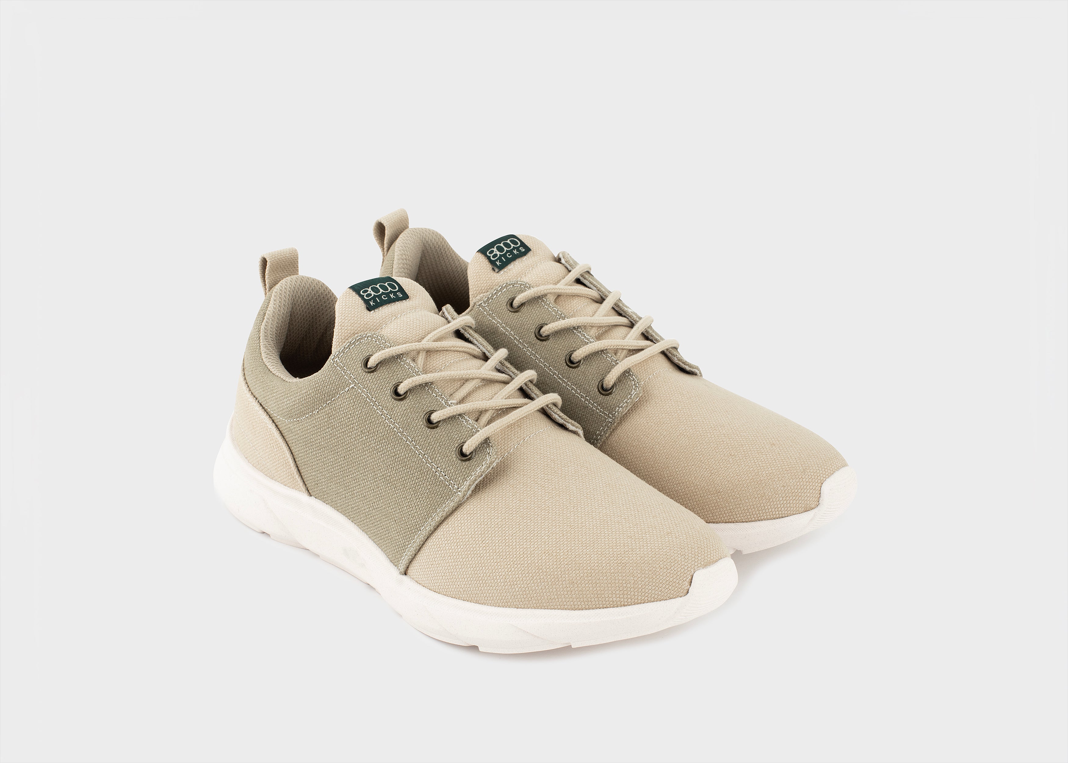 8000kicks EU womens vegan Sneakers Women Explorer V2 Beige And Green