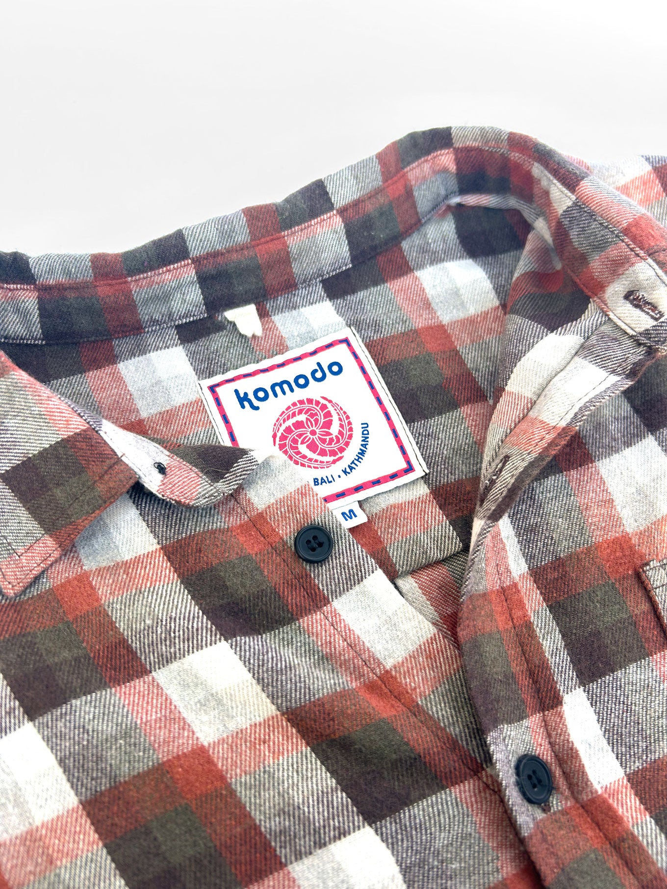KOMODO Flannel Shirt Santi Check Oat / Red