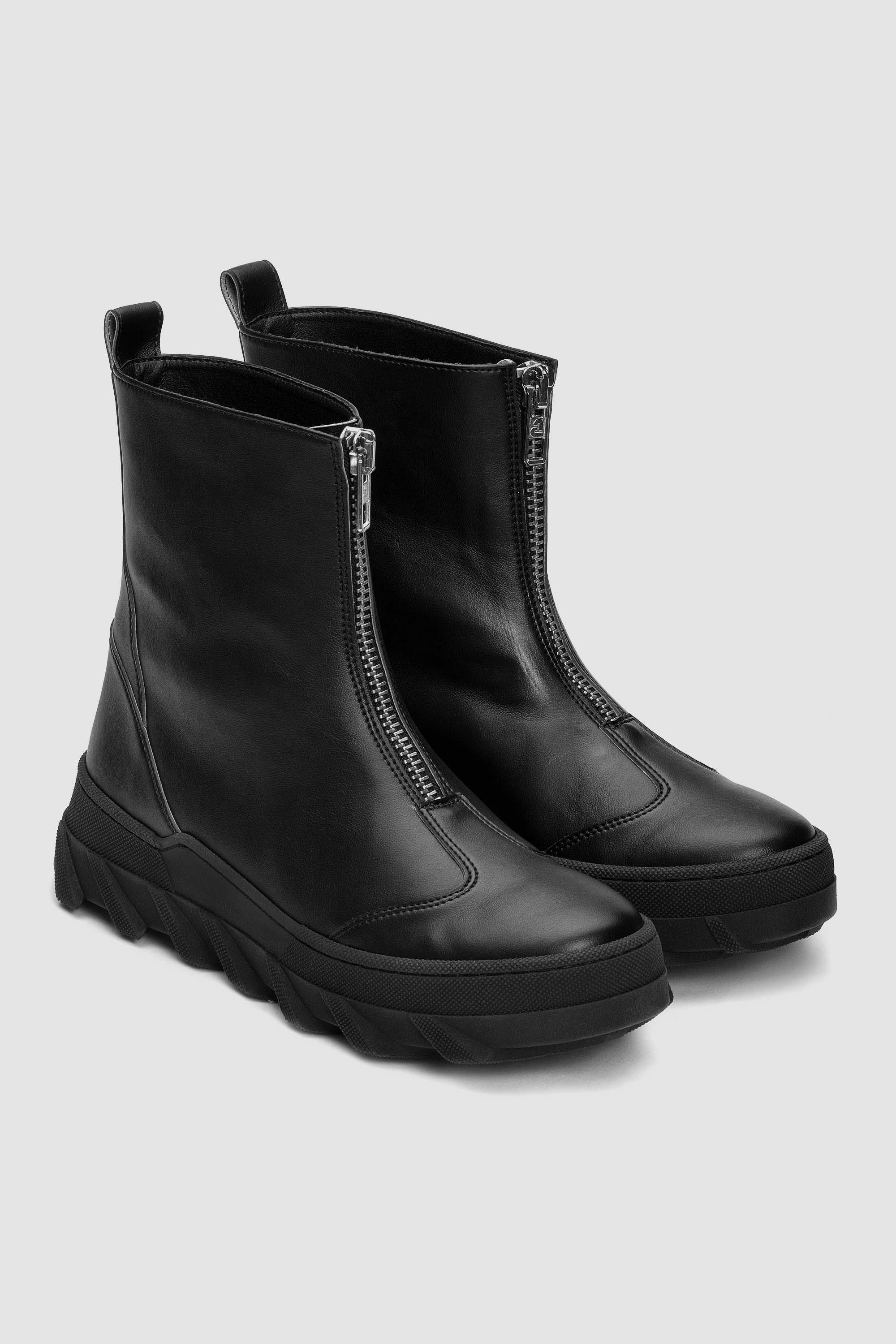 BOHEMA Damen vegan Stiefel Tiger Schwarz