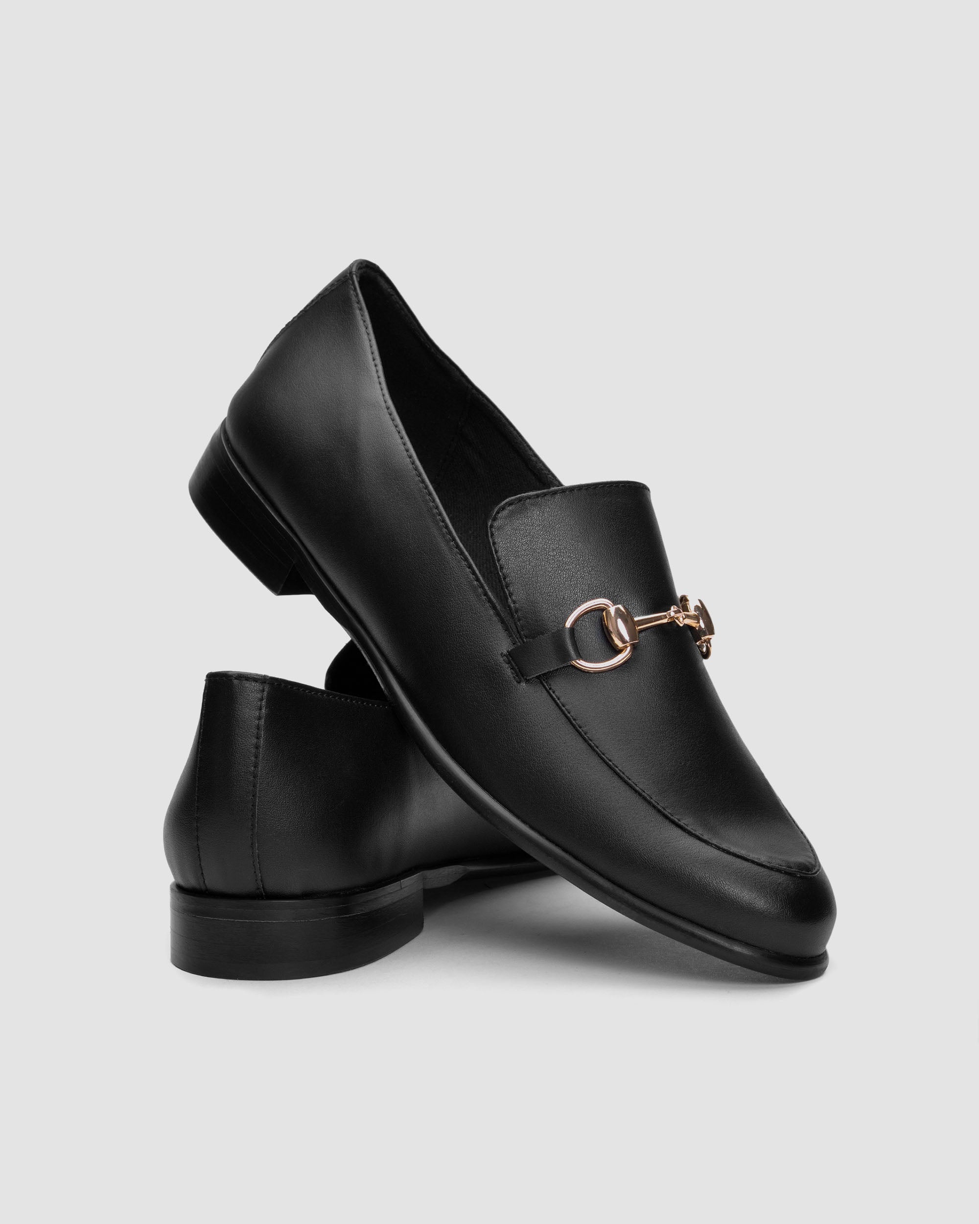 BOHEMA womens vegan Loafers Shiv Black