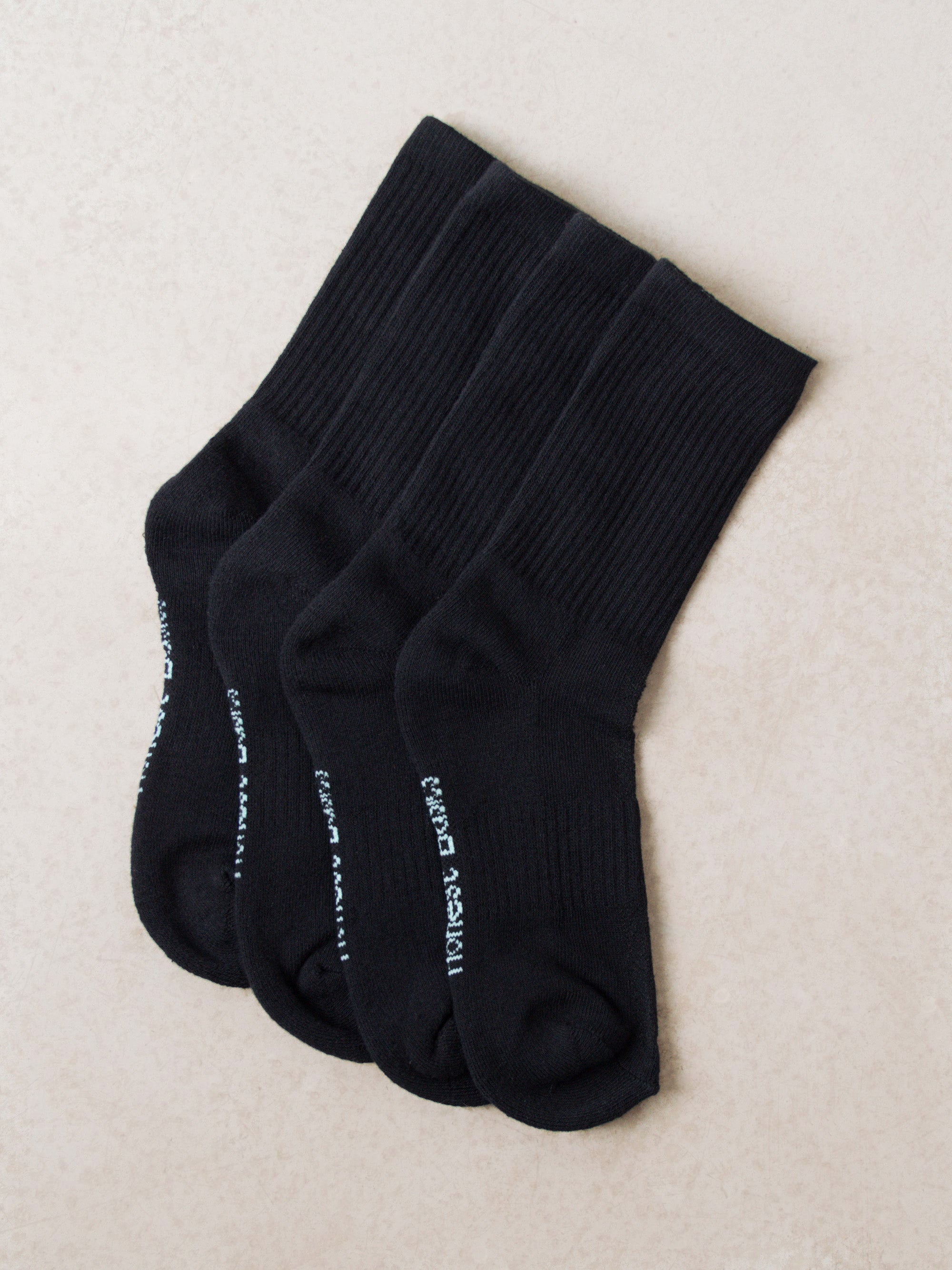 Honest Basics men vegan Set 3-Pack Socks Black