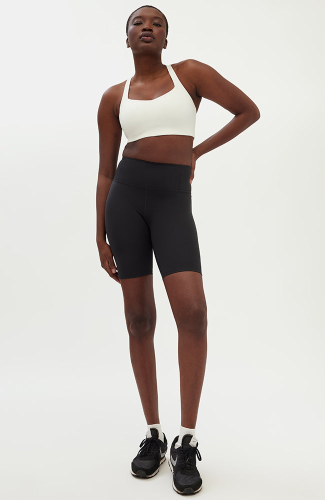 Girlfriend Collective womens vegan Bike Shorts Float High-Rise Black