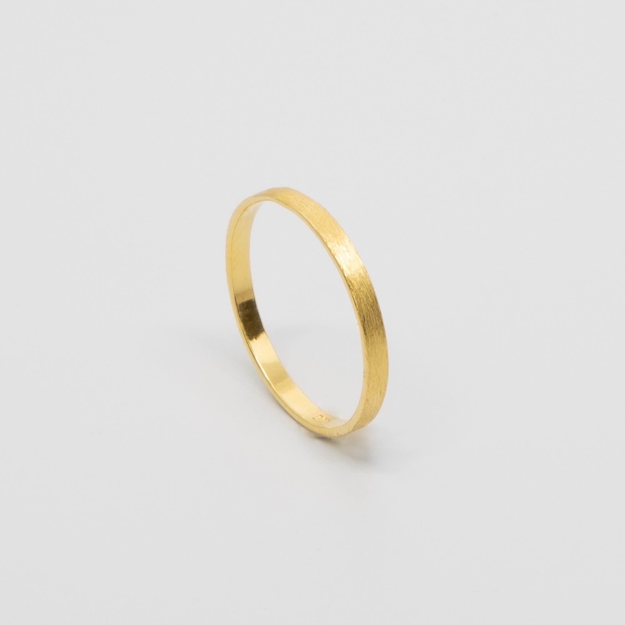 fejn Band Ring Unisex Satin Gold