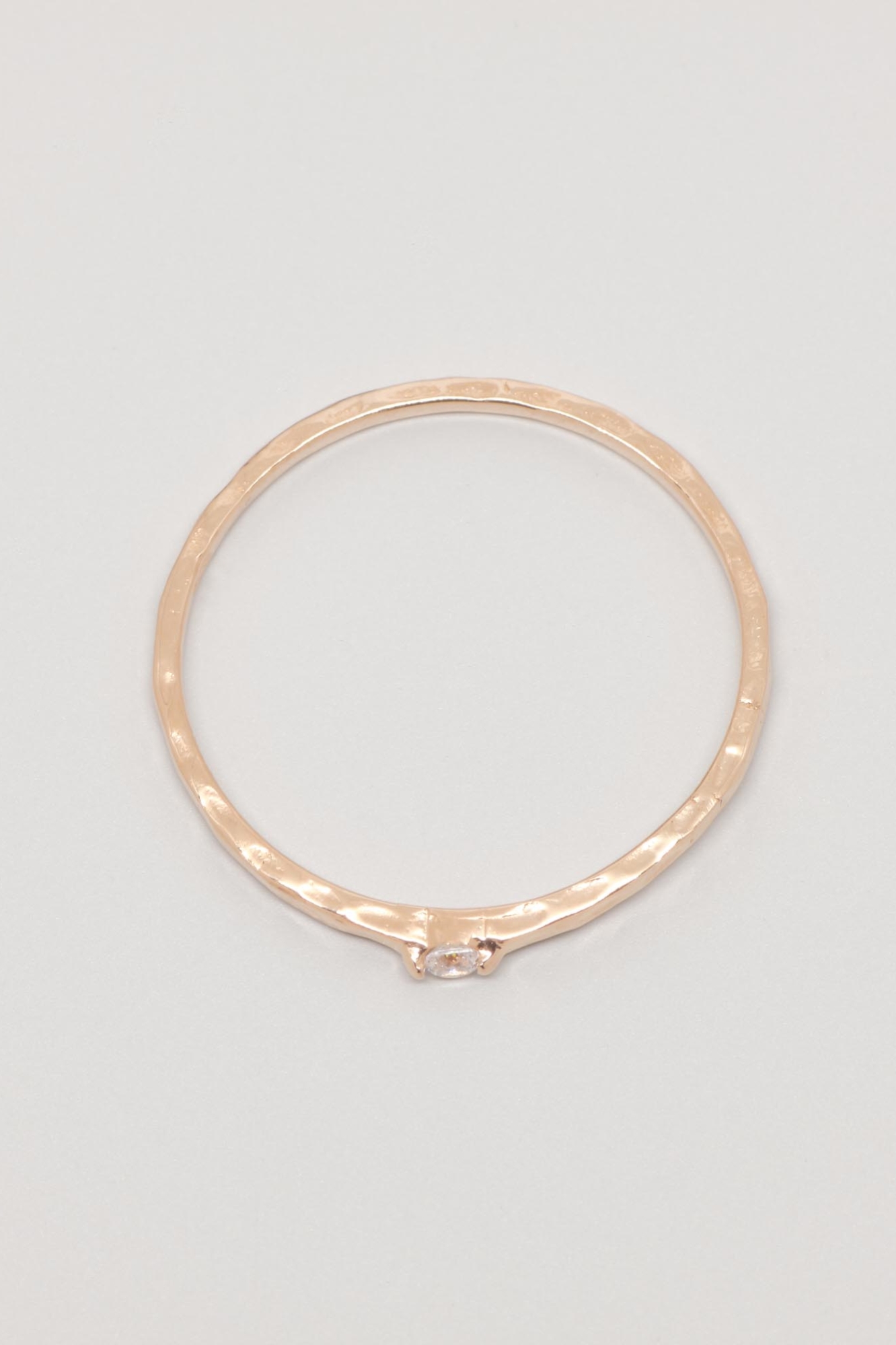 fejn womens vegan Ring Hammered Sparkle Rose Gold