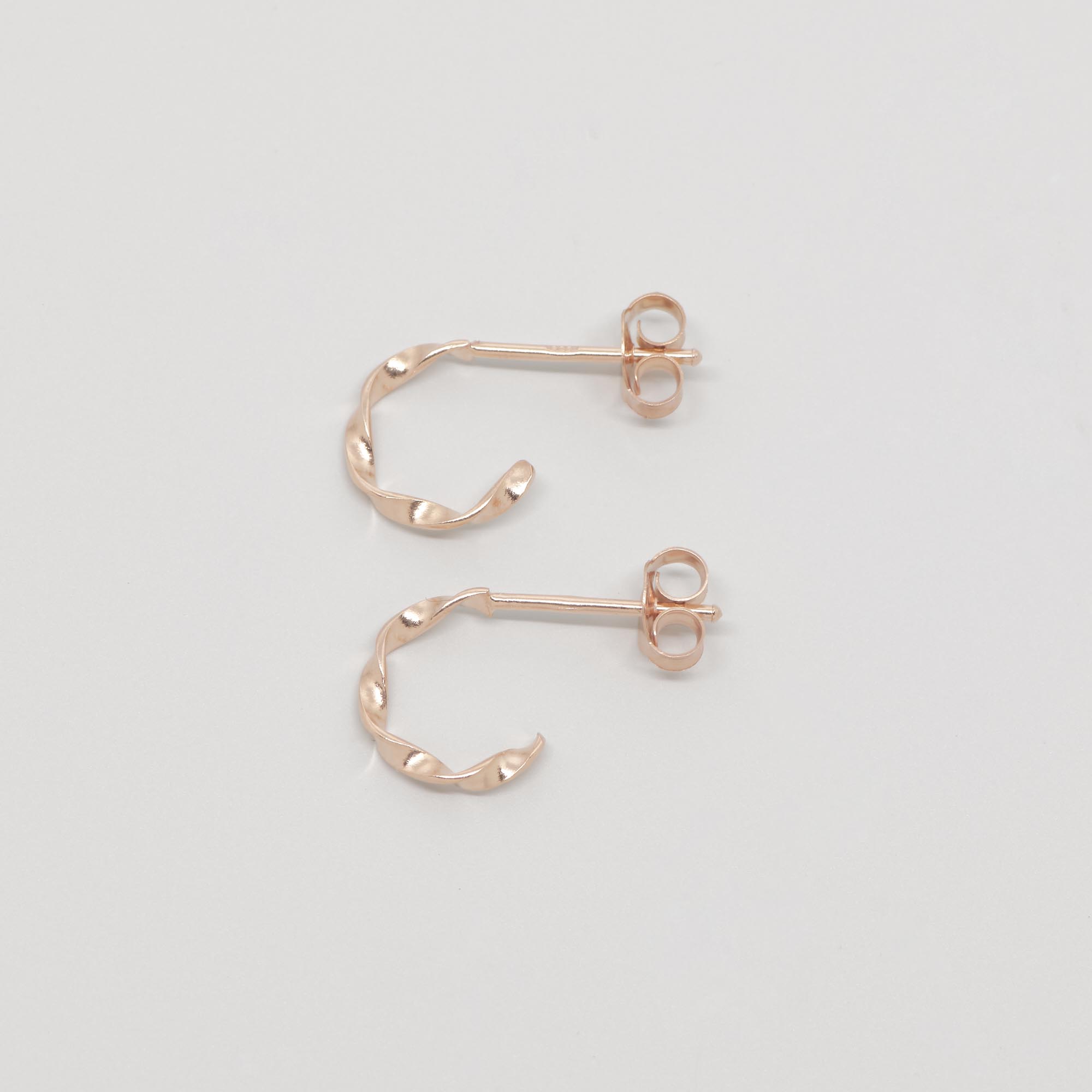 fejn womens vegan Hoop Twisted Rose Gold
