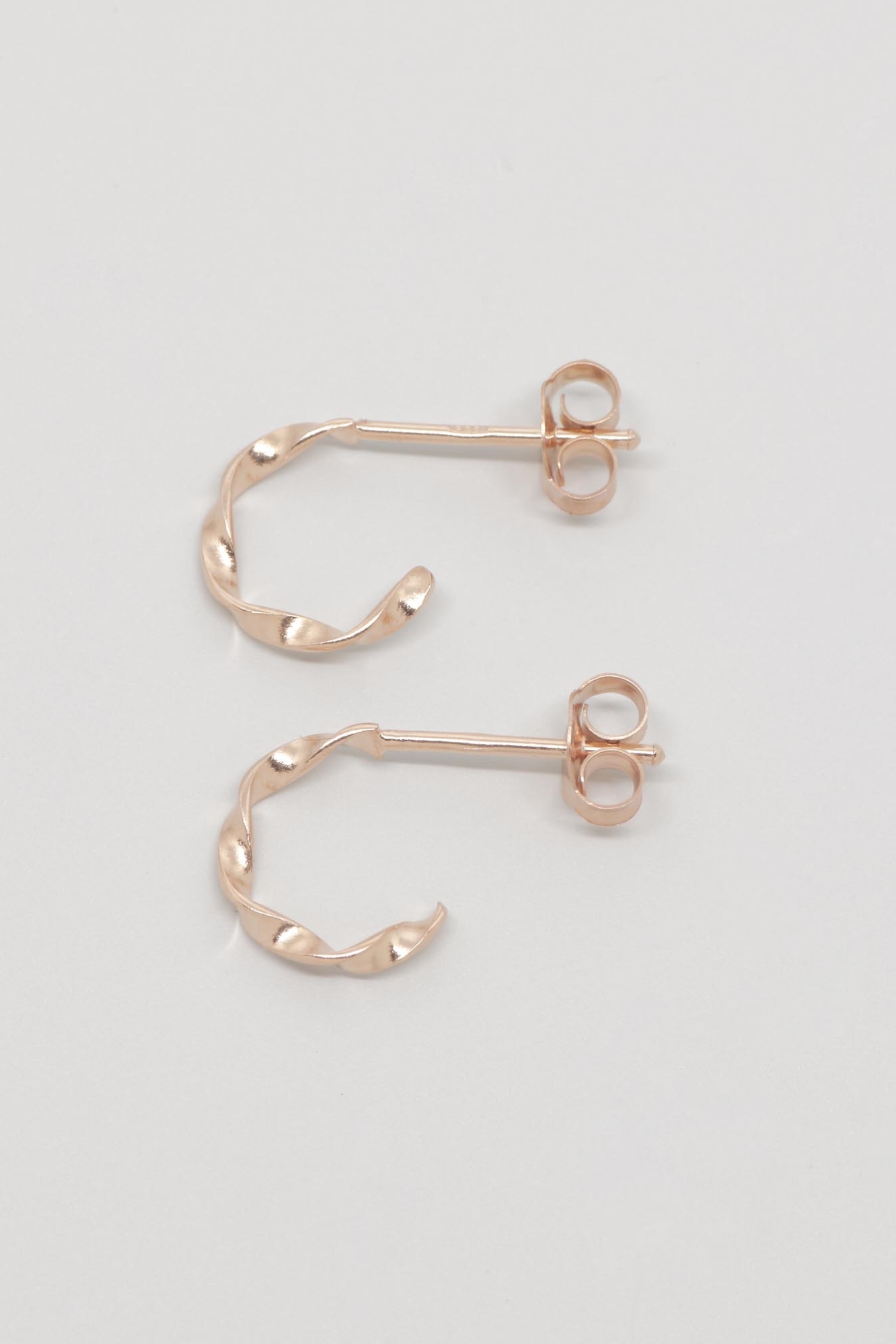 fejn womens vegan Hoop Twisted Rose Gold