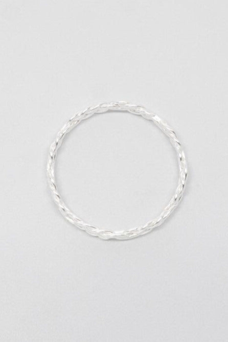 fejn womens vegan Ring Braided Silver