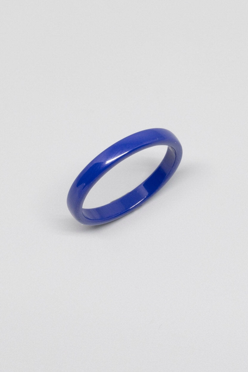 fejn womens vegan Ring Ceramic Electric Blue