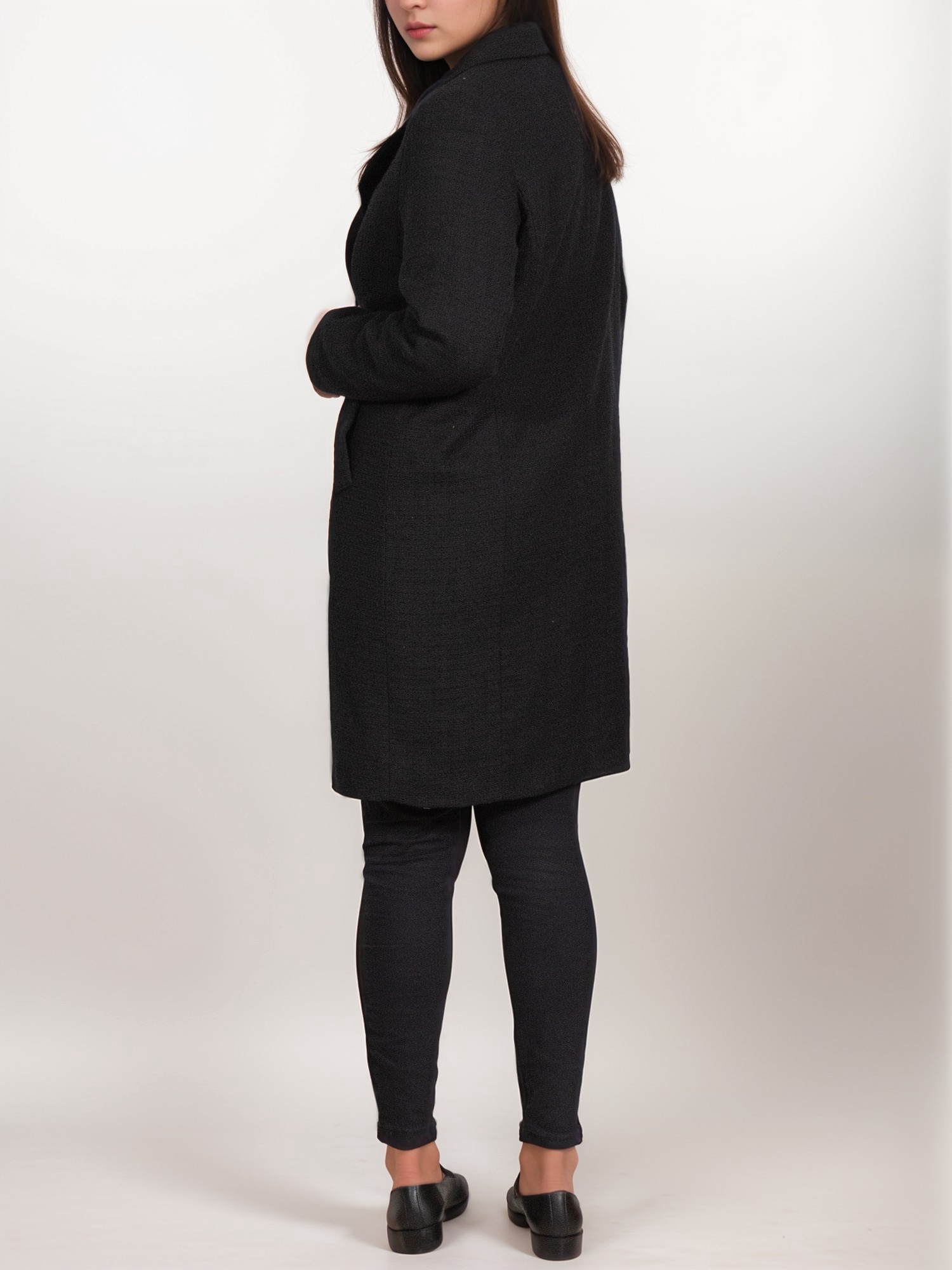 Will's Vegan Store womens vegan Coat Structured Vegan Wool Black
