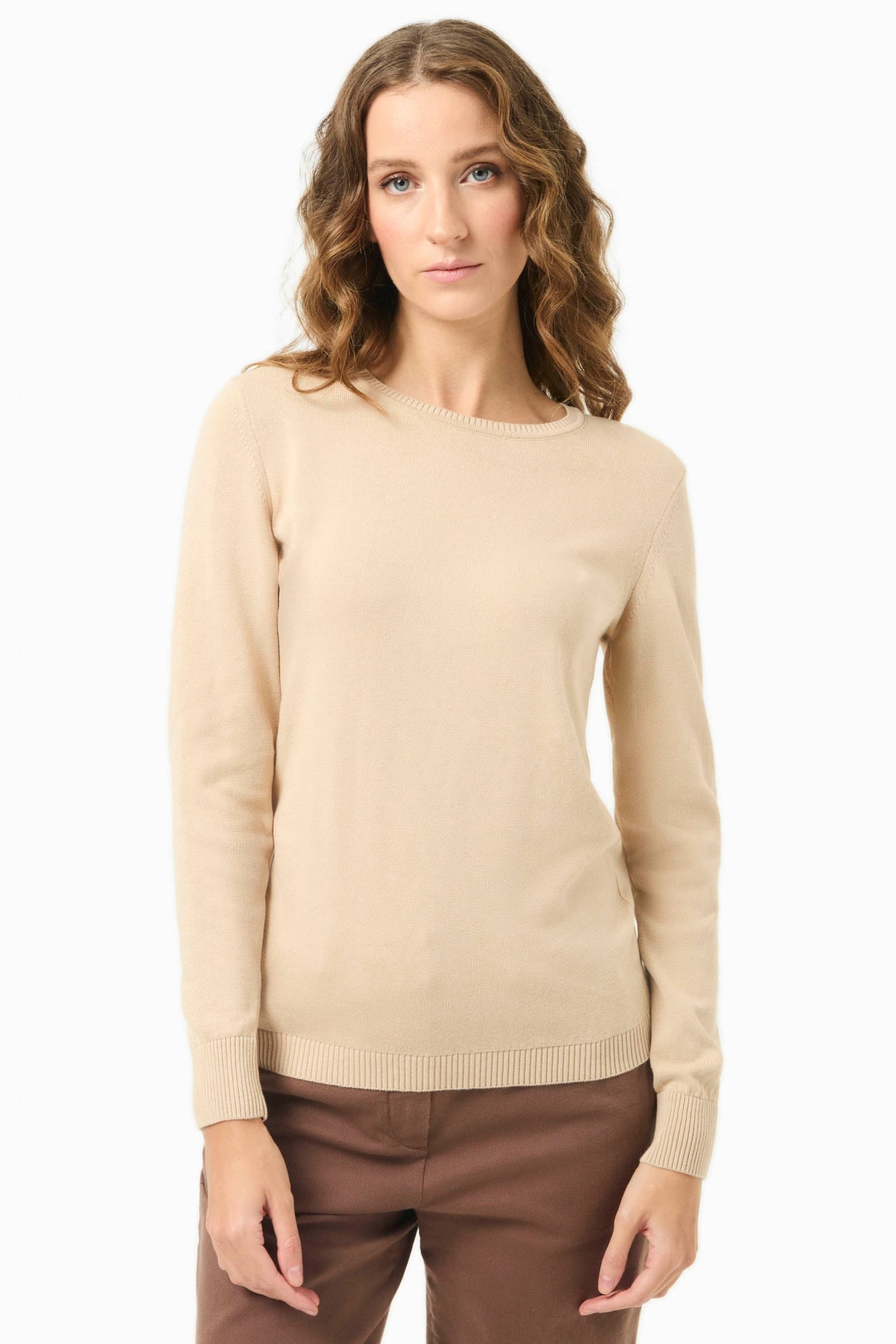 ORGANICATION Damen vegan Pullover Beige