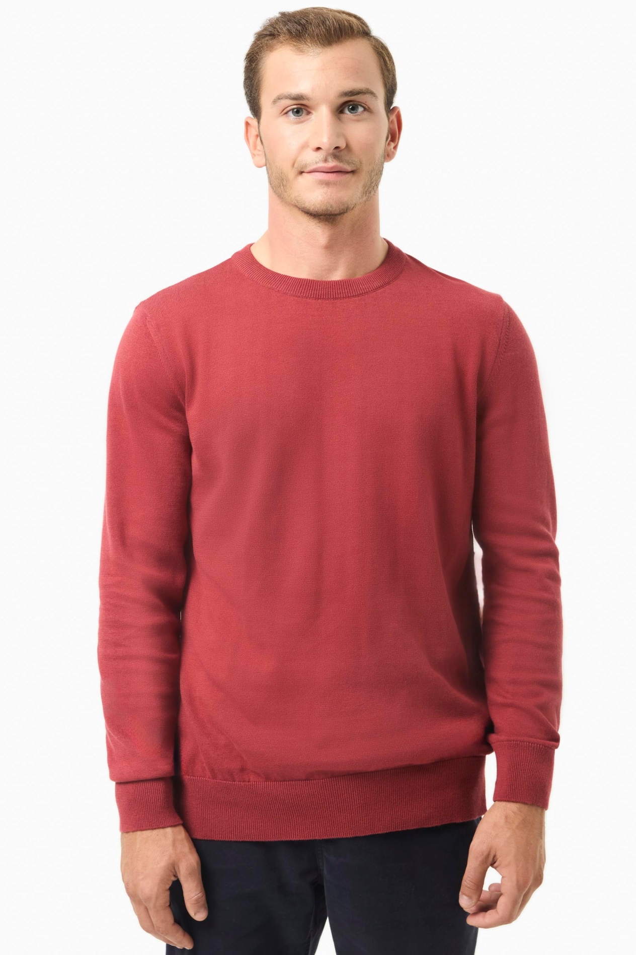 ORGANICATION Herren vegan Pullover Dunkelrot