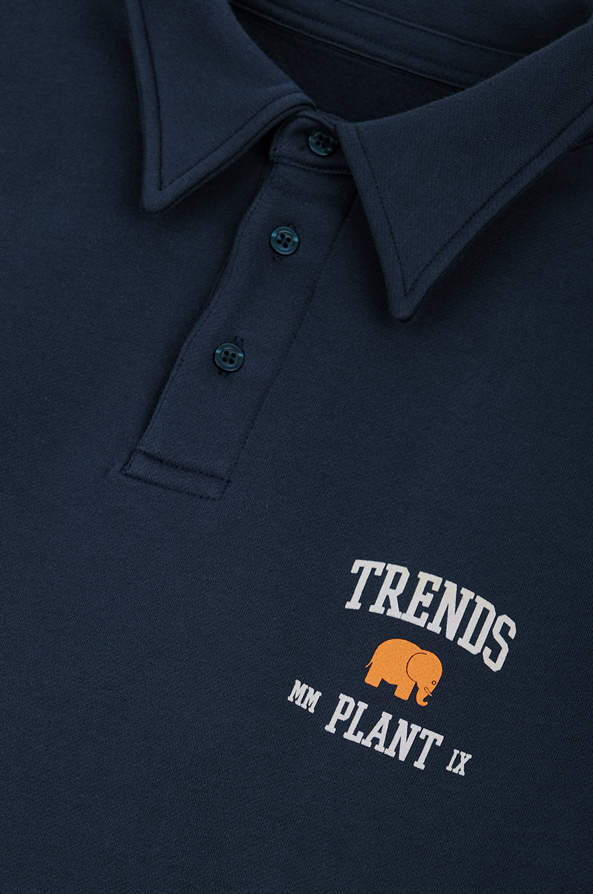 91527 - Herren vegan Polo Pullover Kappa College Oversized Deep Navy