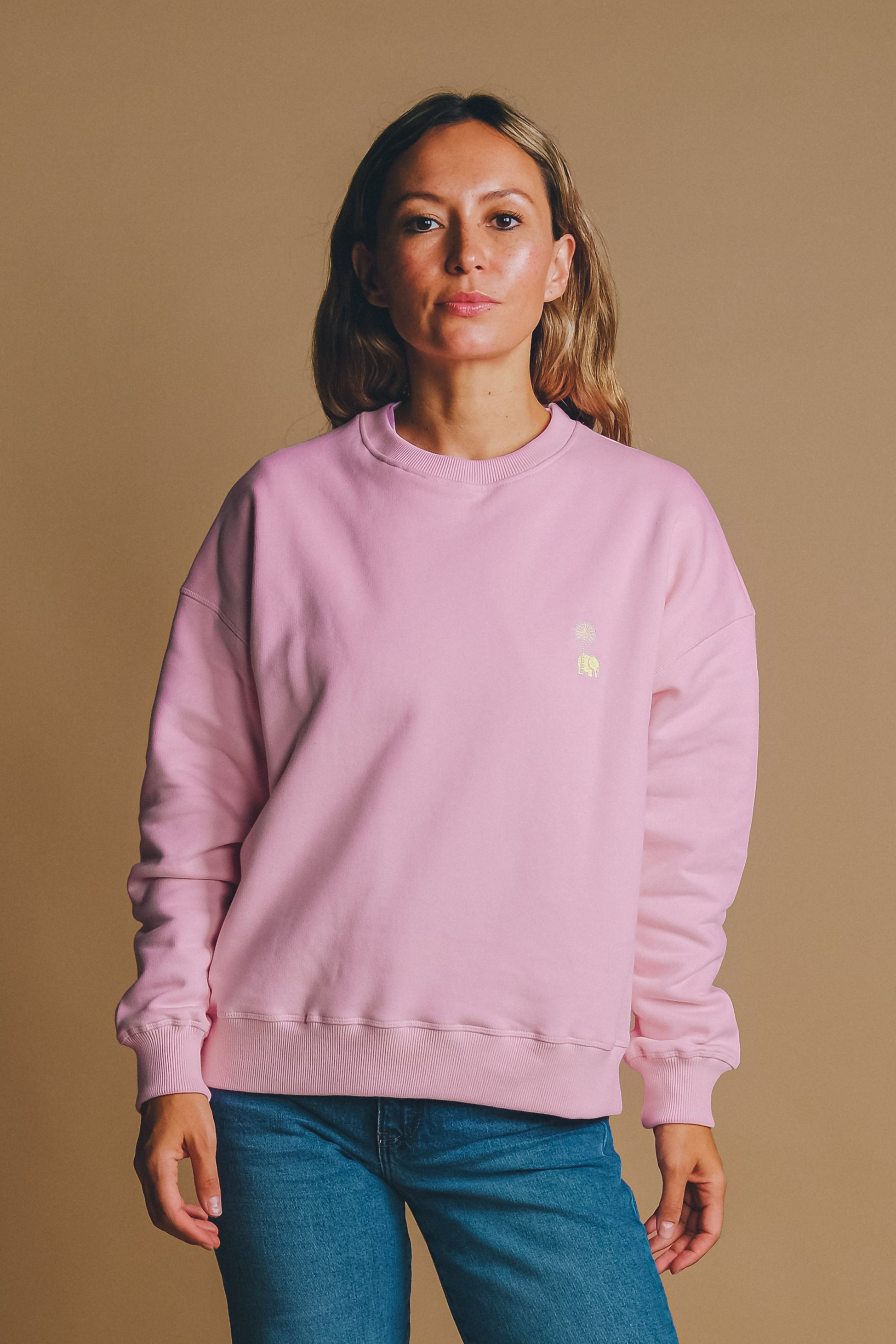 Trendsplant Damen vegan Pullover Essential Oversized Gum Pink