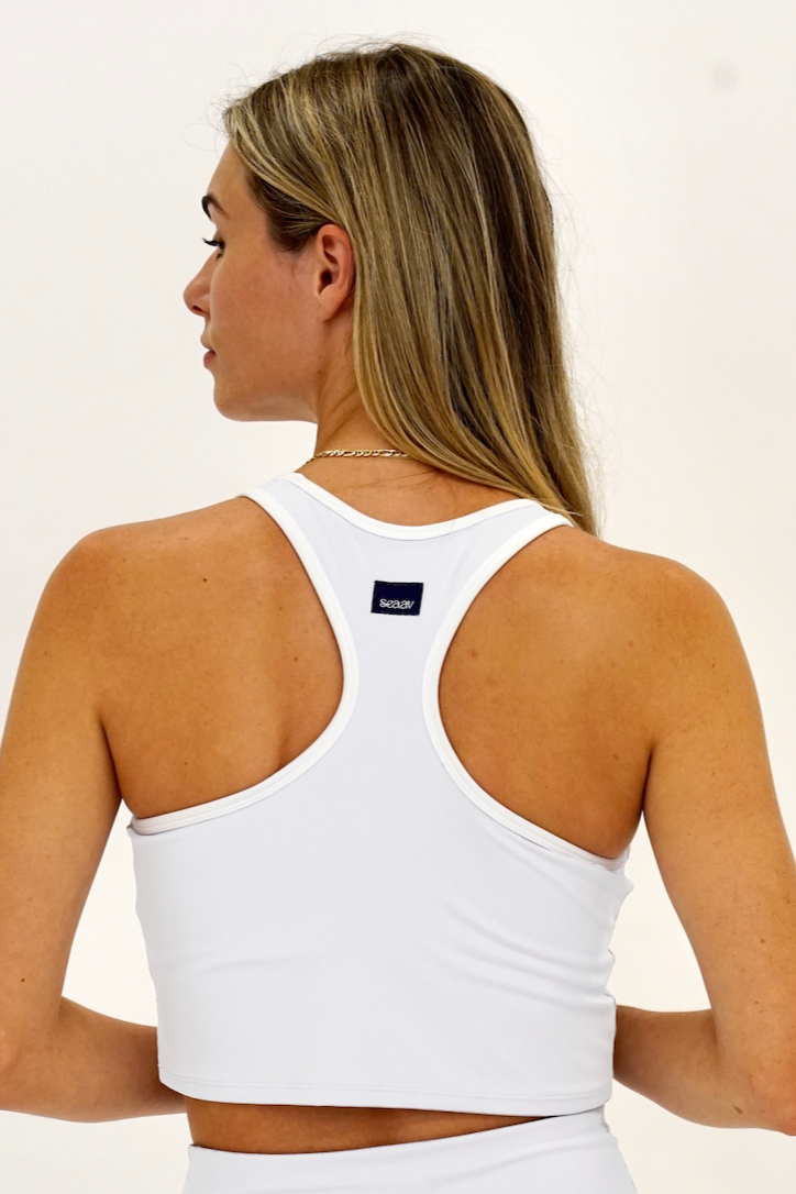 SEAAV womens vegan Top Coastal Tank White