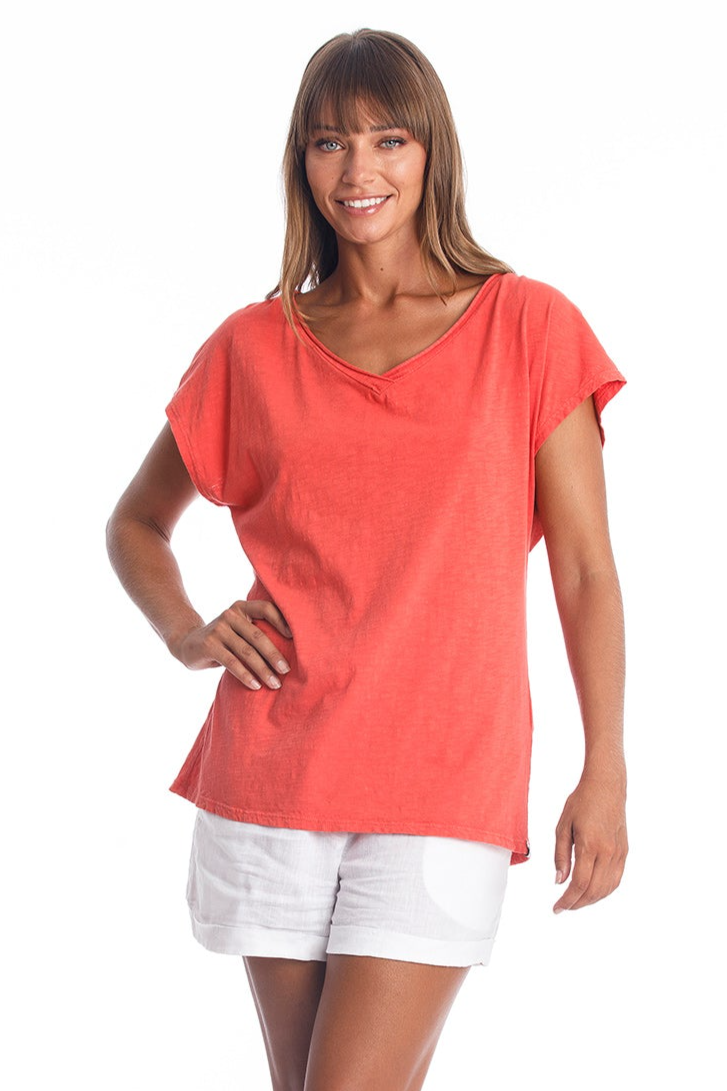 RAVENS VIEW IBIZA Damen vegan Oberteil Arizona Radian Red
