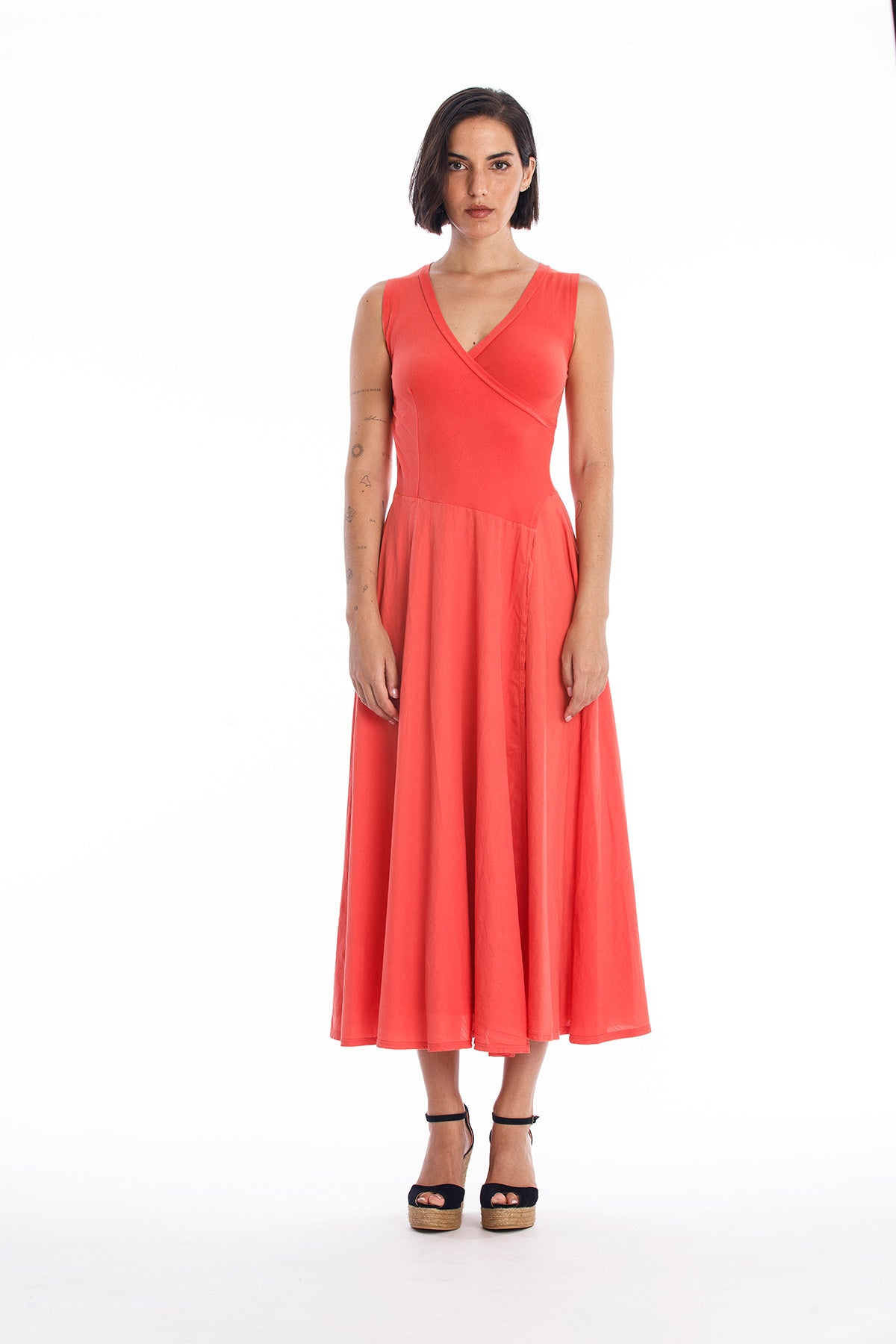 RAVENS VIEW IBIZA Damen vegan Kleid Veronika Ns Radiant Red