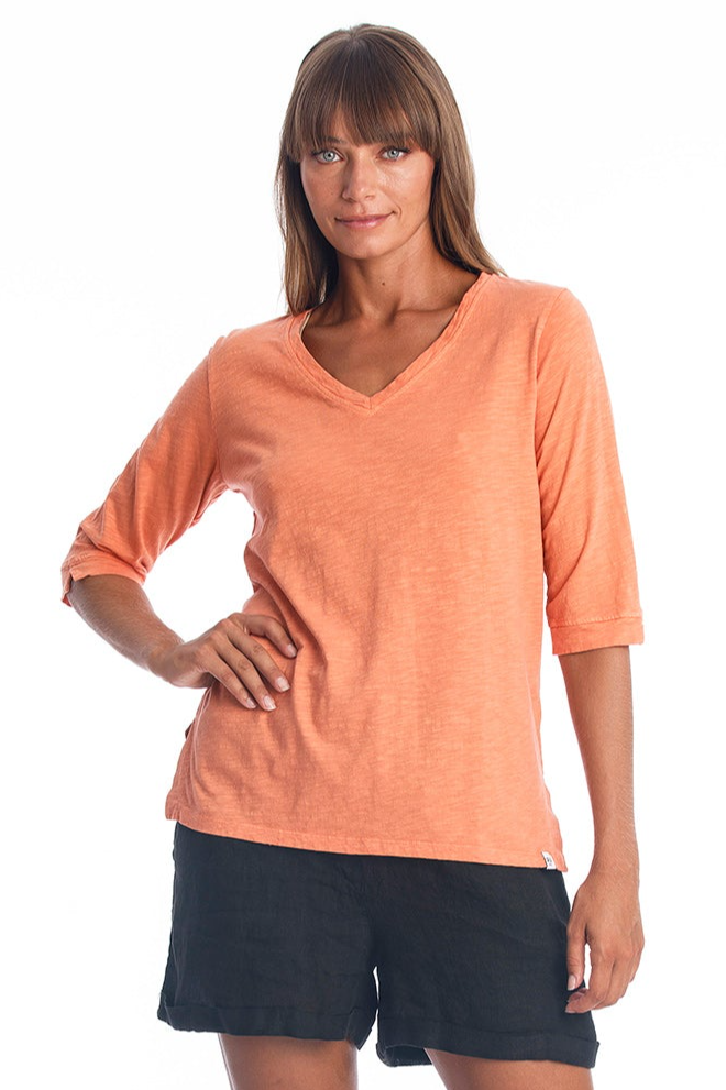 RAVENS VIEW IBIZA Damen vegan Top Lisa Aprikose