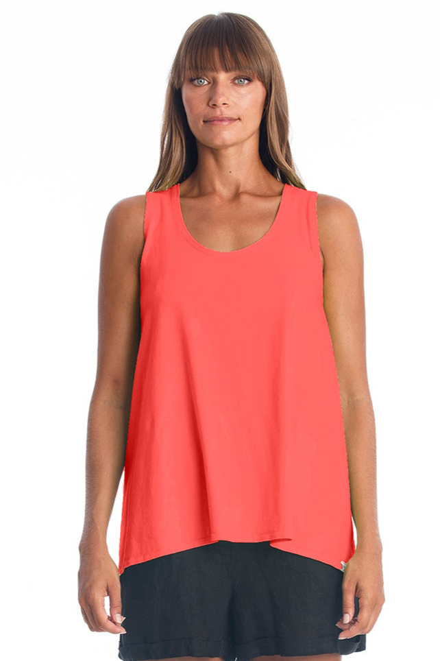 Image of RAVENS VIEW IBIZA dames vegan Top Gemakkelijk Stralend Rood