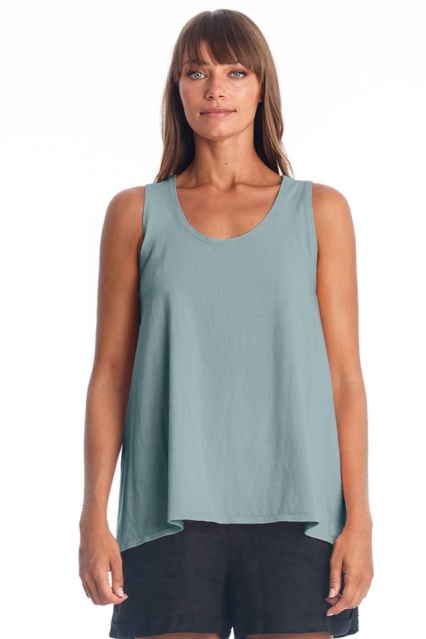 RAVENS VIEW IBIZA Damen vegan Top Easy Chinois Grün